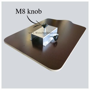 Fiberboard screen printing pallet – M8 knob example