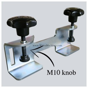Back clamp with M10 knob - Example