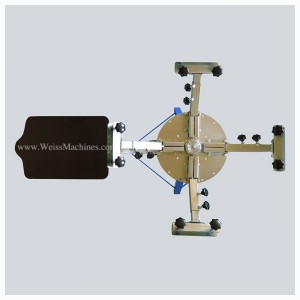 Example of a SMALL 4 colour screen print carousel – Top view